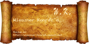 Wieszner Konrád névjegykártya